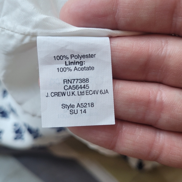 J Crew Silk Swoop Dress in Thistle Print, VGUC, Size 4 - Picture 8 of 9